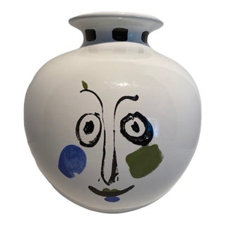 Picasso Living Face Large Vase - 1996 For Sale