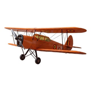 Large Vintage Stampe SV.4 Biplane Airplane Model, 1980s For Sale
