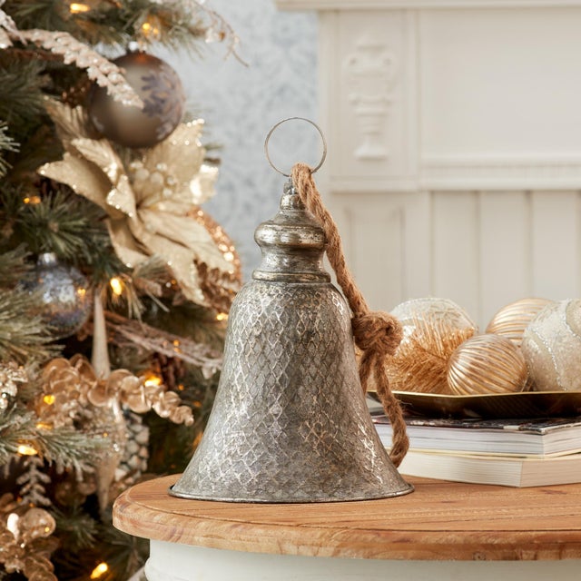 Bring rustic charm and holiday cheer to your Christmas tree with this stunning set of Metal Bell Ornaments. Each ornament...