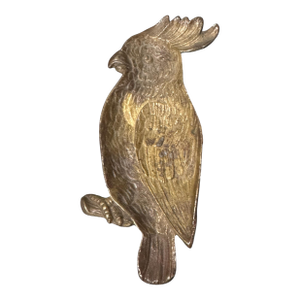 Antique Victorian Figural Cast Metal Parrot Dish