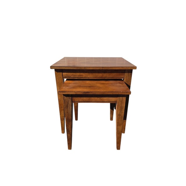 1990s Ethan Allen Tango Hawke Collection Nesting Stack End Tables Nightstand Pedestal For Sale - Image 9 of 17