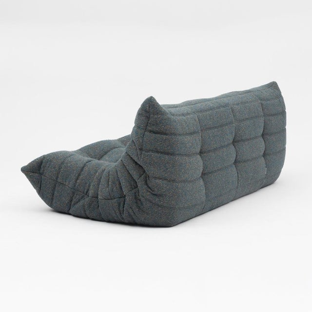 Togo Three-Seater Sofa in Green Bouclet by Michel Ducaroy for Ligne Roset For Sale - Image 14 of 17