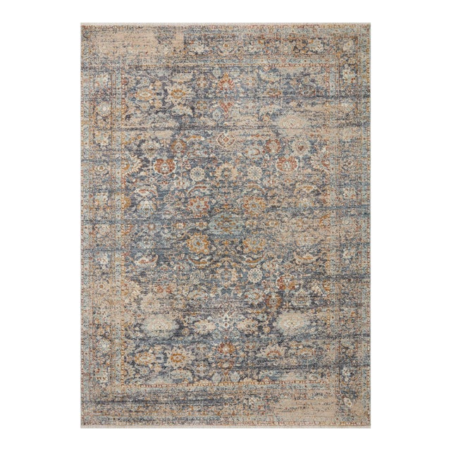 Angela Rose x Loloi Blake Rug Navy / Multi 18" x 18" Sample Rug For Sale
