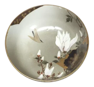 19th Century Japanese Kutani Haisen Bowl or Sake Cup