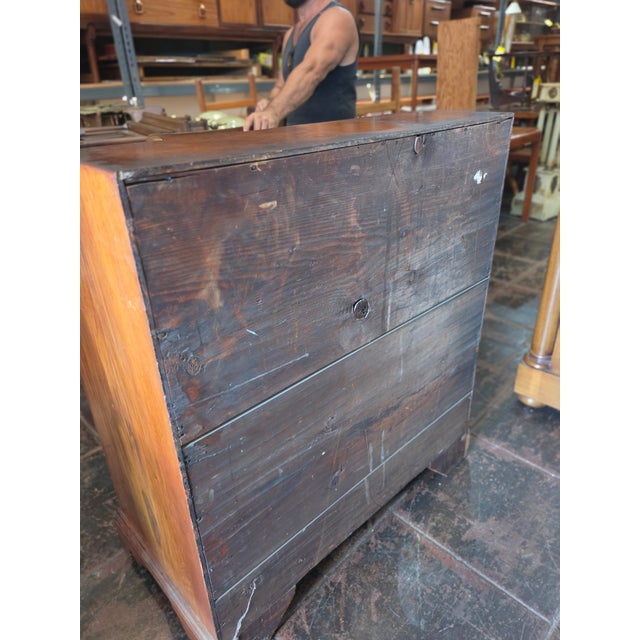 1760s American Antique Slant Front Desk Secretary Bureau For Sale - Image 10 of 11