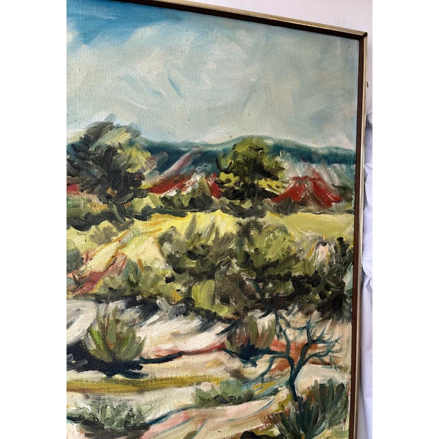 1990s Scarborough Acrylic on Canvas Painting of a Boy in the Country For Sale - Image 4 of 11