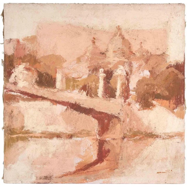 Franco Marzilli, View of Rome, Oil Painting, 1970s For Sale - Image 6 of 6