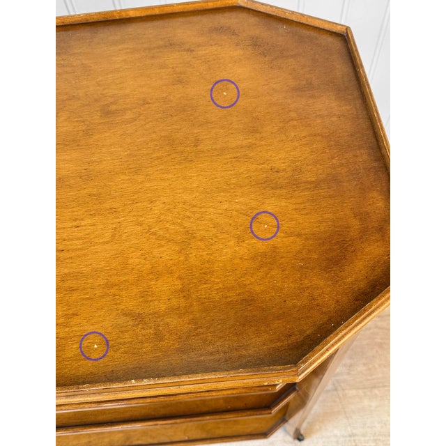 Brown Vintage French Country Octagonal 4-Tier Serving Cart Table For Sale - Image 8 of 13