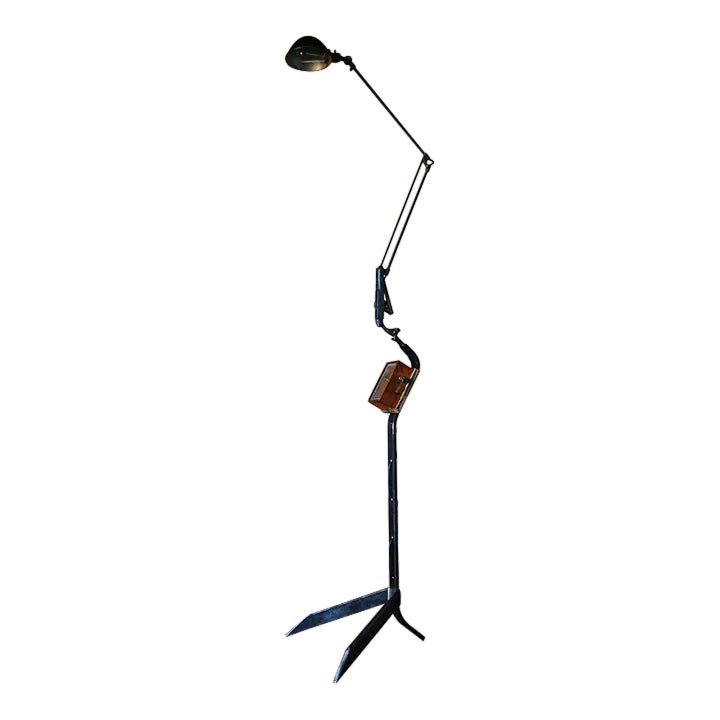 1930s First Generation Dazor Floating Arm Floor Lamp | Chairish