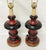 1960s Red Black & Gilt Ceramic Table Lamps, American Modern - a Pair For Sale - Image 10 of 18