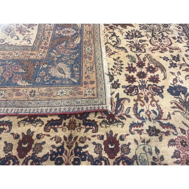 Late 19th Century Antique Persian Tehran Rug 6’8" X 10’0" For Sale - Image 5 of 11