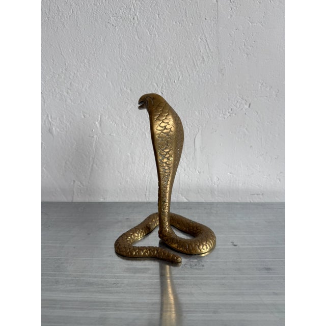Metal Brazilian Modern Bronze Snake Sculpture, 1960s For Sale - Image 7 of 15