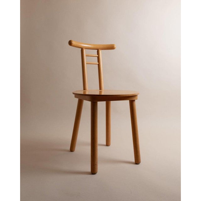 Minimalist Light Wood Chair, Italy, 1980s For Sale - Image 13 of 13
