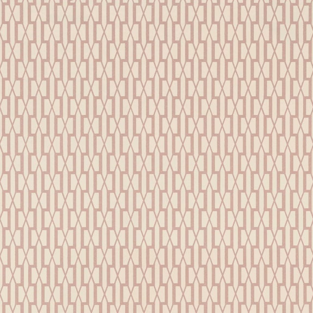 Contemporary Sample - Schumacher X Veere Grenney Belvedere Wallpaper in Pink For Sale - Image 3 of 3