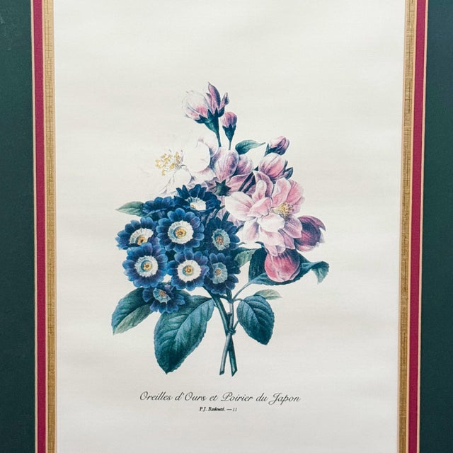 Grand Scale French Framed Botanical Set by Pierre-Joseph Redouté Reproduction Prints - Set of 3 For Sale In San Diego - Image 6 of 8