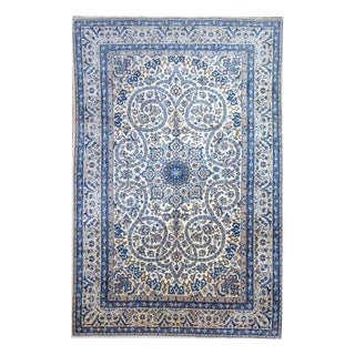 Vintage Nain Rug in Double Knot Wool For Sale