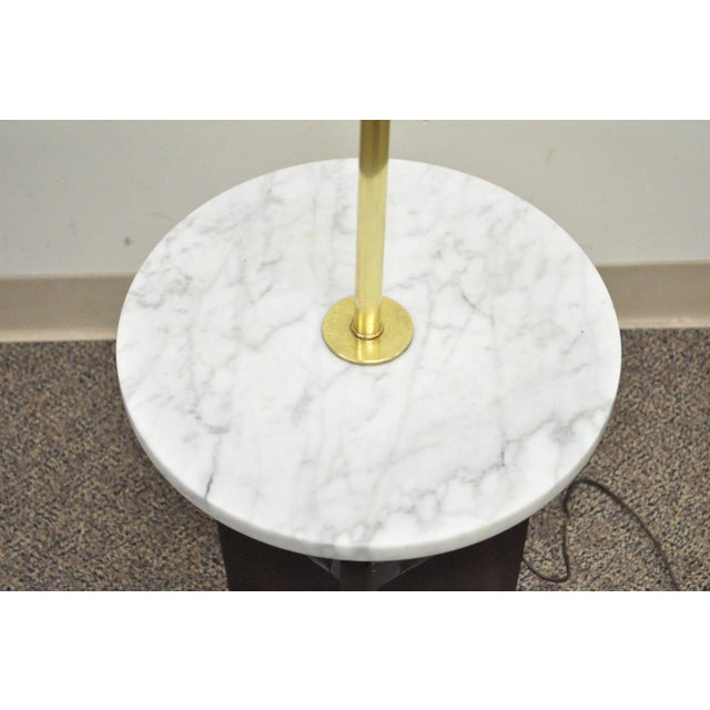 Vintage Mid Century Italian Modern Marble Walnut Brass ...