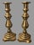 Late 19th Century Pair of 10" Antique English Brass Push Up Candlesticks For Sale - Image 5 of 8