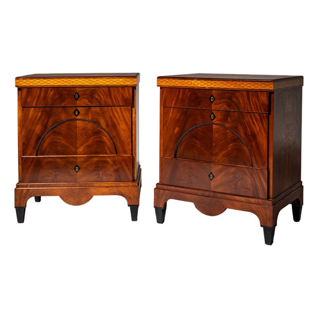 Biedermeier Style Chests of Drawers, Italy, 1970s, Set of 2 For Sale