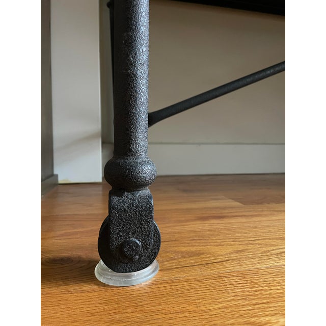 2010s Restoration Hardware Reclaimed Wood Industrial Desk For Sale - Image 5 of 9