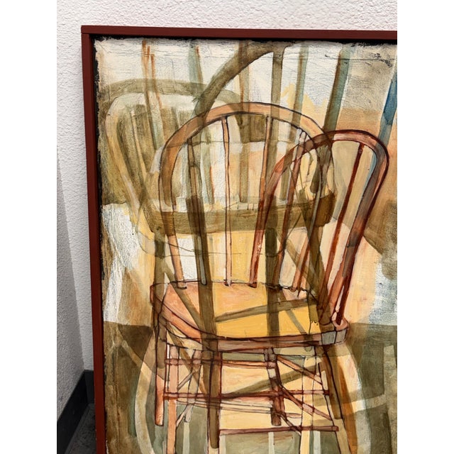 Cream Robert McClay "Chair" Original Artwork, Framed For Sale - Image 8 of 12