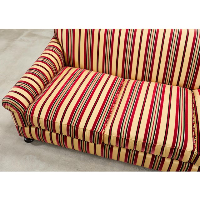 Ralph Lauren Home "Bel Air" Striped Velvet Sofa 8 Ft Usa 2008 For Sale - Image 9 of 18