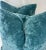 Transitional Aqua Linen Blend Velvet 22" Pillows- a Pair For Sale - Image 3 of 5