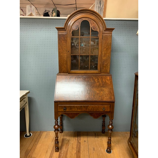 20th Century Rockford Walnut Bookcase Secretary Desk Chairish