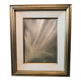 Original Contemporary Golden Stardust Abstract Painting Signed P. Greenwood, Framed For Sale