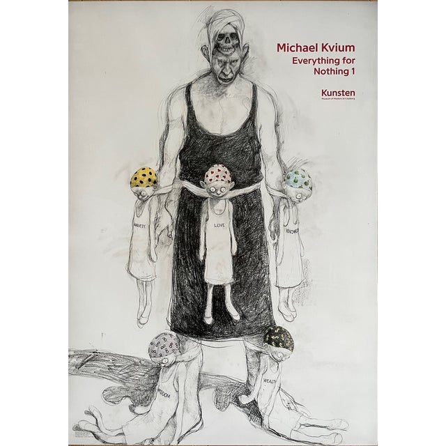 Black Michael Kvium, Everything for Nothing 1, Print For Sale - Image 8 of 8