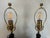 Mid-Century Modern 1980s Ebony and Brass Table Lamps - a Pair For Sale - Image 3 of 6