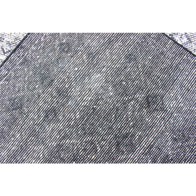 Modern Rug With Subtle Diamond Pattern in Soft Gray With Ivory 8'5 X 9'10 For Sale - Image 14 of 14