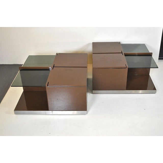 Lacquered Wood and Glass Bar Table, 1970s For Sale - Image 13 of 13