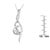 Early 21st Century Espira 10K White Gold 1/10 cttw Diamond Swirl Pendant Necklace (I-J, I1-I2) For Sale - Image 5 of 5