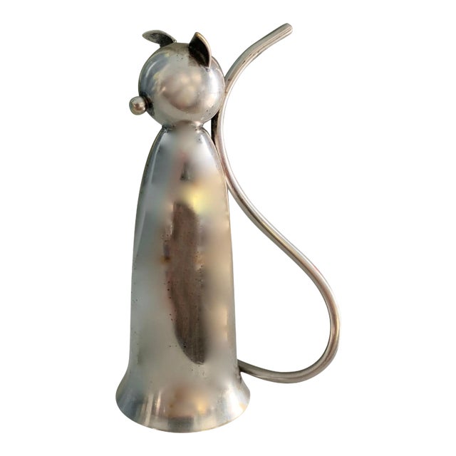 Silver Jigger in the Shape of a Cat For Sale