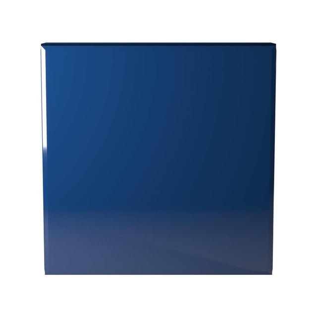 Contemporary Blue Mirrored Cube Table For Sale - Image 3 of 6