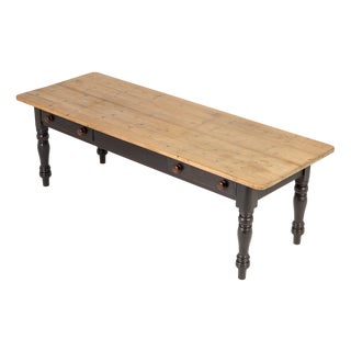 Antique English Farmhouse Table in Pine, 1800s For Sale