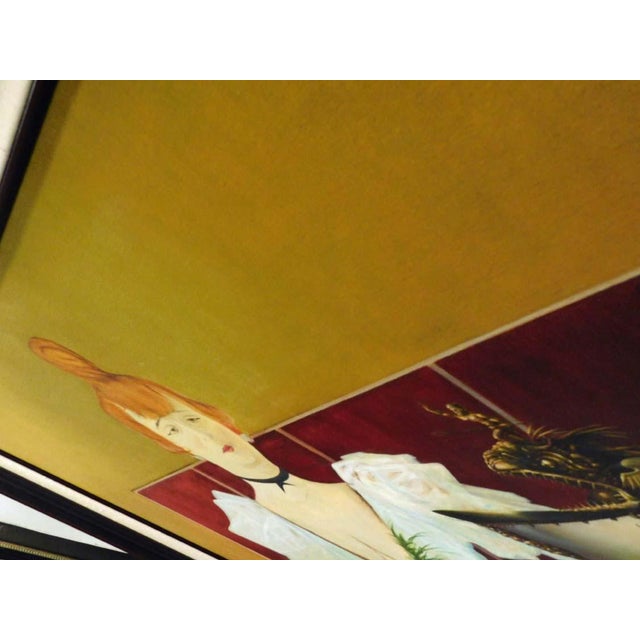 Mustard Fazly (Fazoil Ataullakhanov) "Gift From the PAst to La Goulue" Original Oil For Sale - Image 8 of 12