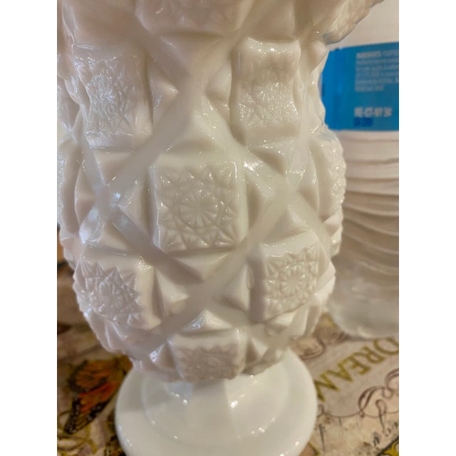 Mid-Century Modern Vintage Westmoreland Milk Glass Pineapple Shaped Vase For Sale - Image 3 of 7