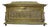 Large Antique Spanish Baroque 2 Tone Heavy Brass Ornate Dresser Casket Desk Box For Sale