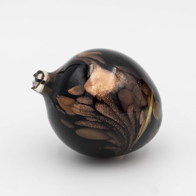 Black 1970s Hand-Blown Art Glass Perfume Bottle For Sale - Image 8 of 8