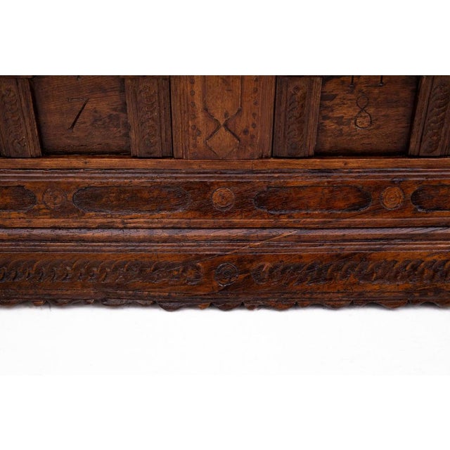 Antique Baroque Wooden Chest, 1781 For Sale - Image 15 of 18