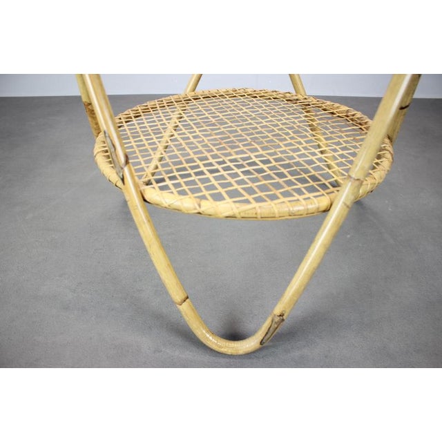 Mid-Century Bamboo and Glass Coffee Table by Alan Fuchs, Czechoslovakia, 1960s For Sale - Image 3 of 9