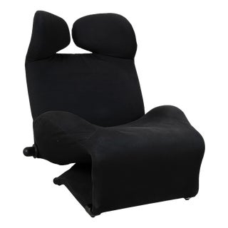 Wink Armchair in Black Fabric by Toshiyuki Kita for Cassina For Sale