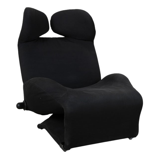 Wink Armchair in Black Fabric by Toshiyuki Kita for Cassina For Sale