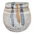 Signed 1978 Studio Pottery Jar by Alice - Hand-Thrown Speckled Stoneware With Painted Lid and Cobalt Glazed Interior. For Sale