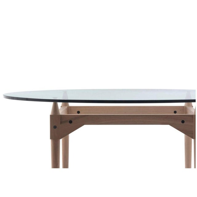 Wood Mid-Century Modern TL3 Table in Glass & Wood by Franco Albini for Cassina For Sale - Image 7 of 16