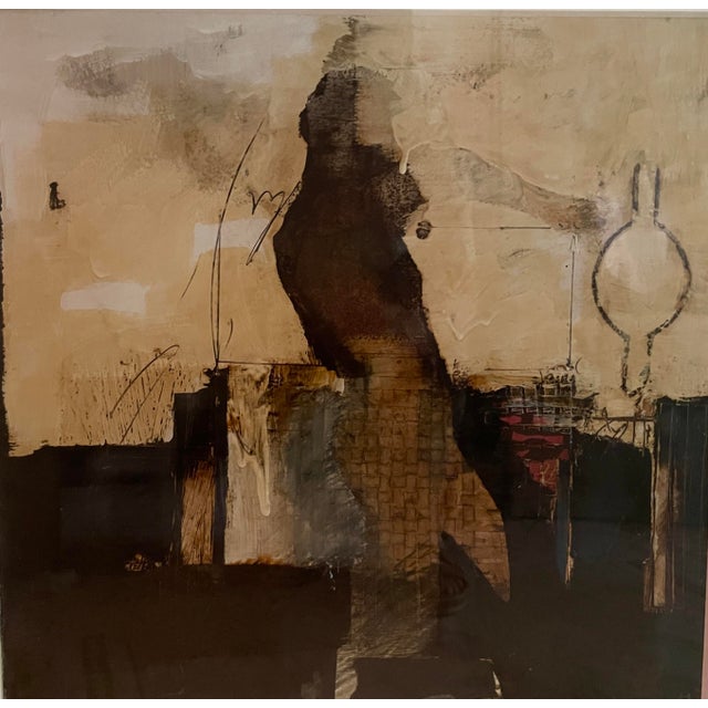 Abstract 1990s Figure Painting by Tl Lange, Framed For Sale - Image 3 of 4