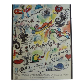 Niki De Saint Phalle Abstract French Post Modernist Museum Exhibition Poster For Sale