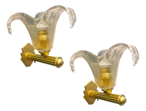 Venetian Murano Glass Sconces, 1960s, Set of 2